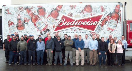 The employees at Valley Distributors, Oakland, Maine.